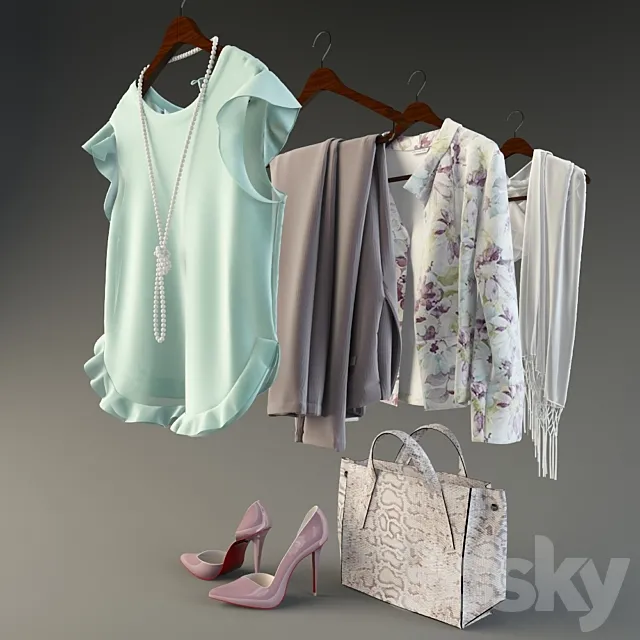 clothing set-03 3D Model