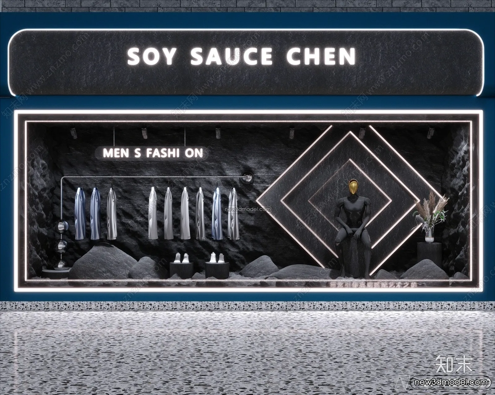 Clothing Store - Shop - 3D Interior Scene - 3D Models - 014