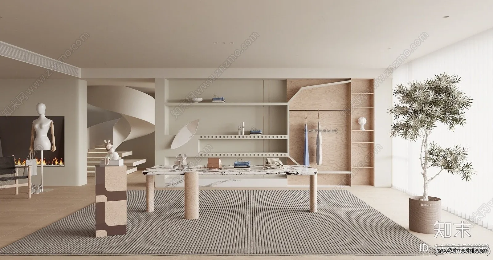 Clothing Store - Shop - 3D Interior Scene - 3D Models - 033