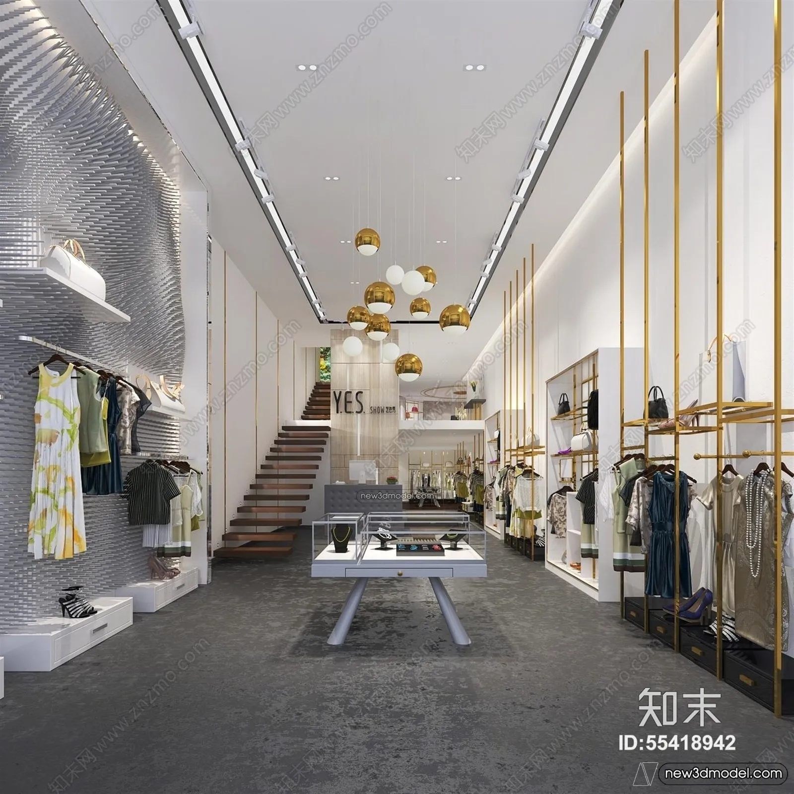Clothing Store - Shop - 3D Interior Scene - 3D Models - 036