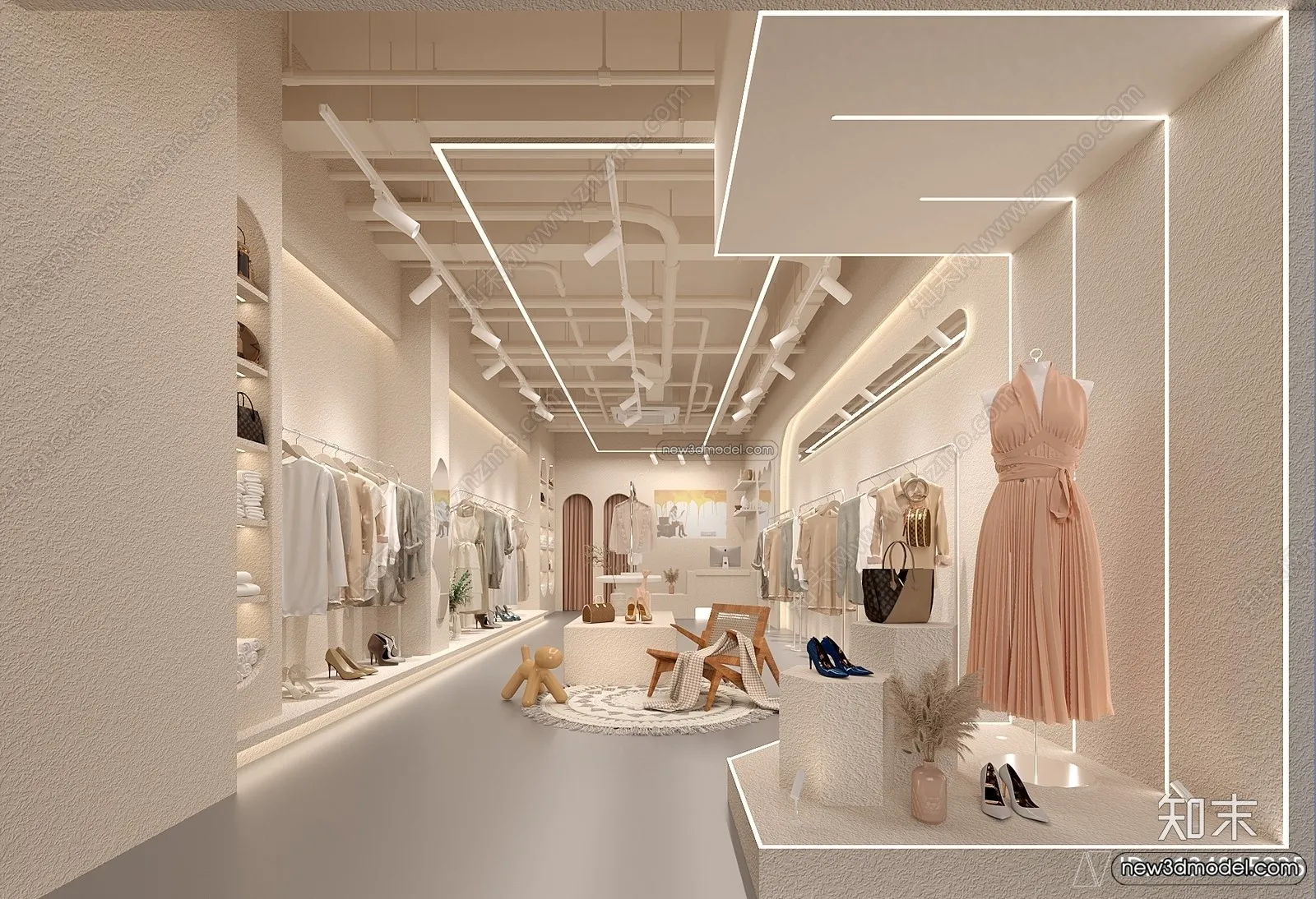 Clothing Store - Shop - 3D Interior Scene - 3D Models - 076