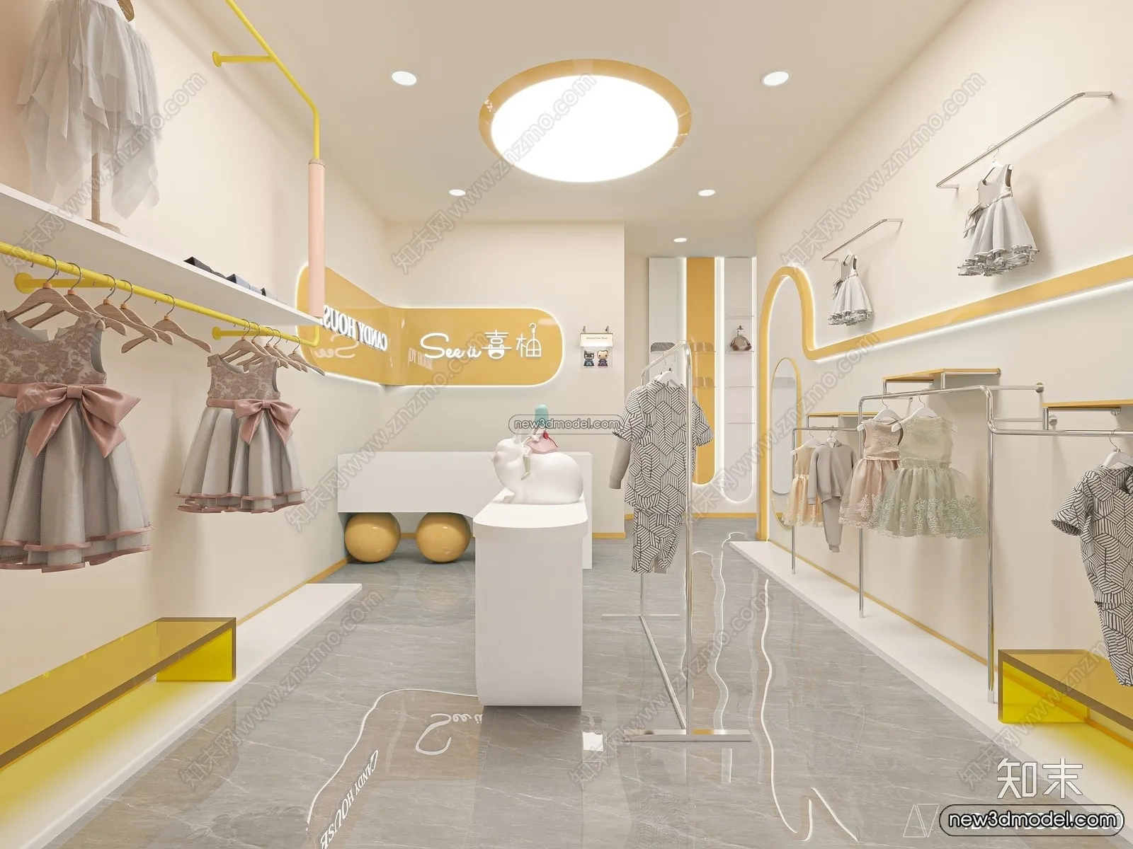 Clothing Store - Shop - 3D Interior Scene - 3D Models - 096