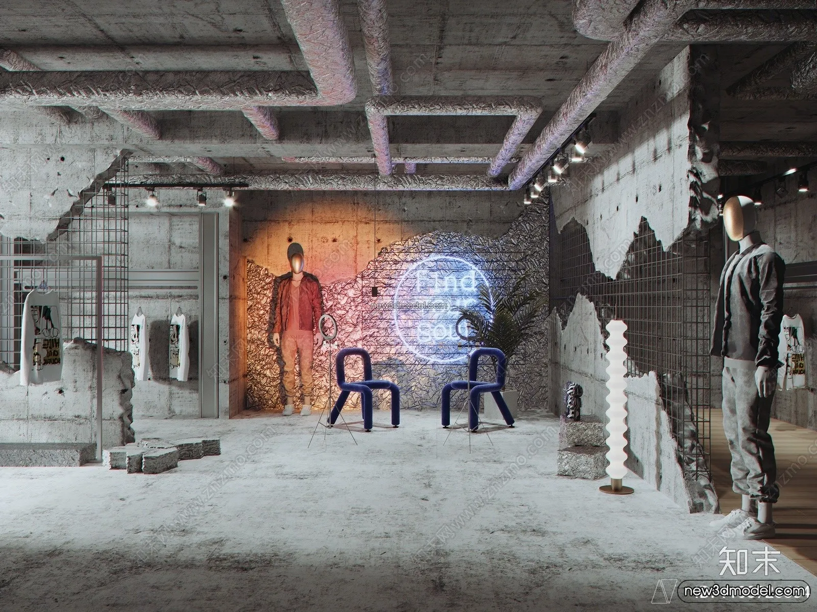 Clothing Store - Shop - 3D Interior Scene - 3D Models - 137