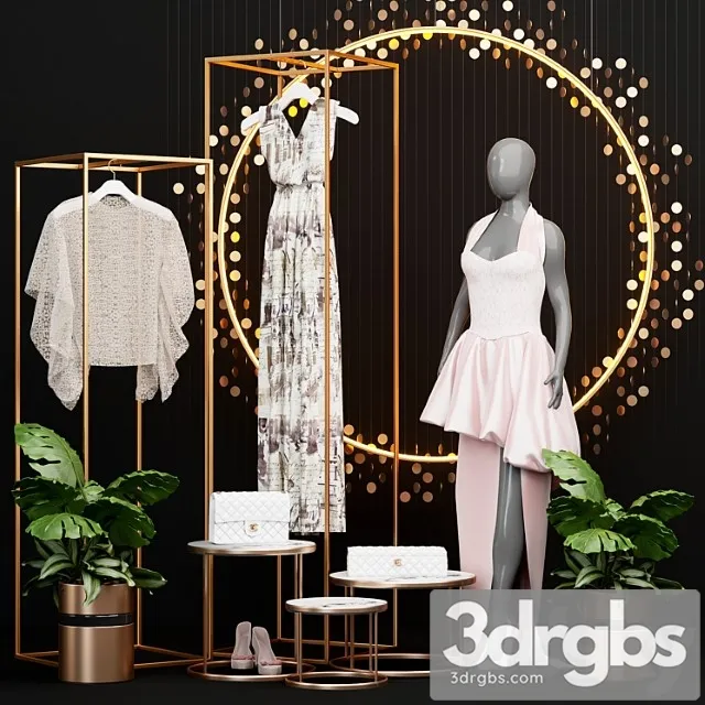 Clothing store showcase 2 3D Model Free