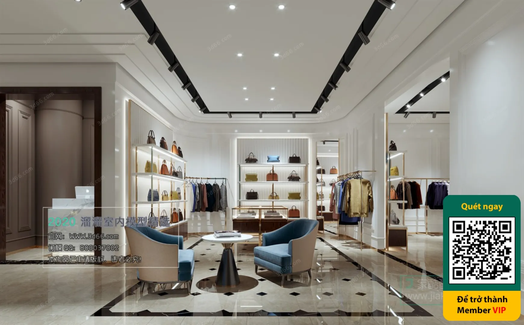 CLOTHING STORE - VRAY / CORONA - 3D MODEL - 6262