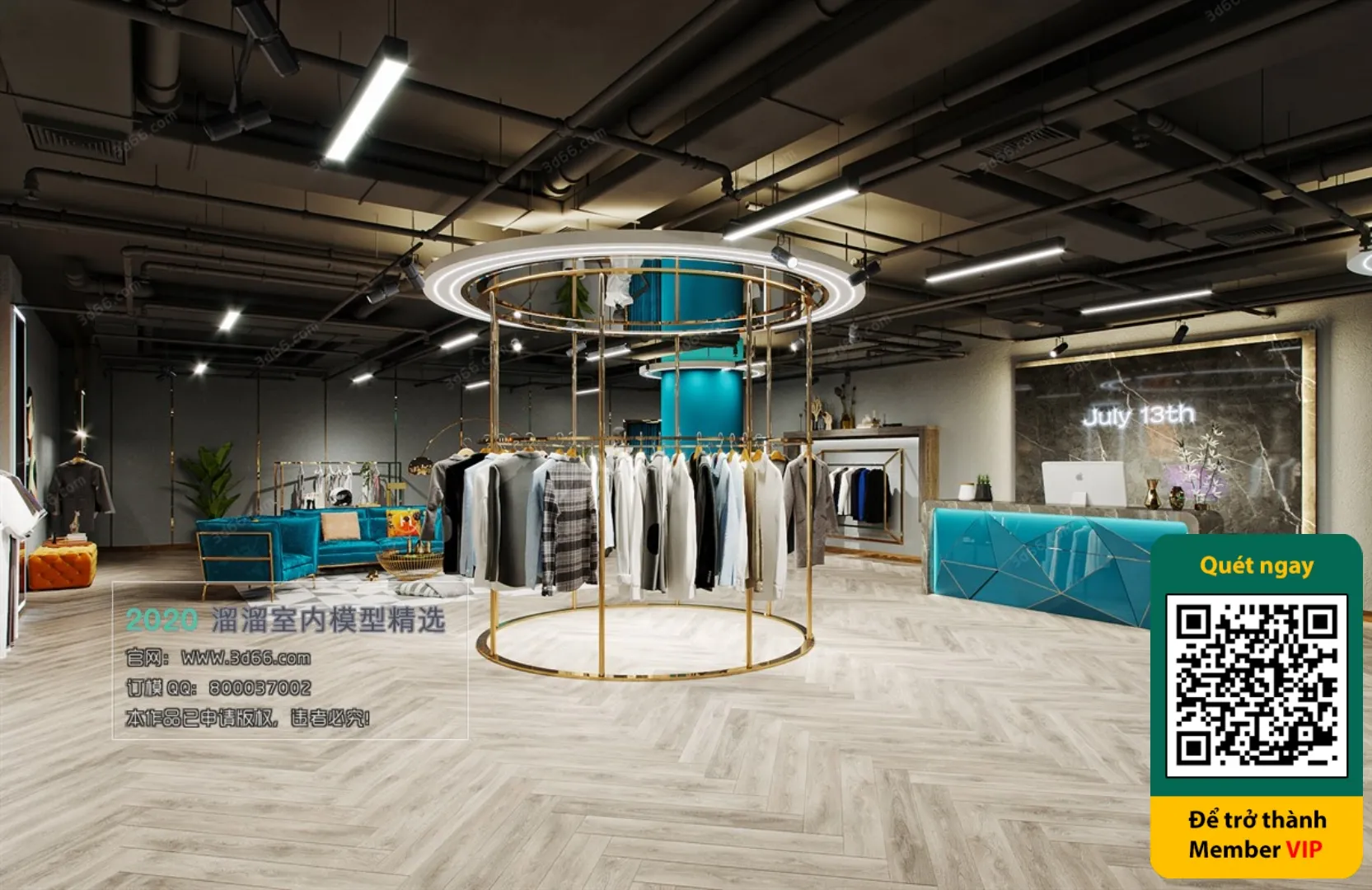 CLOTHING STORE - VRAY / CORONA - 3D MODEL - 6264