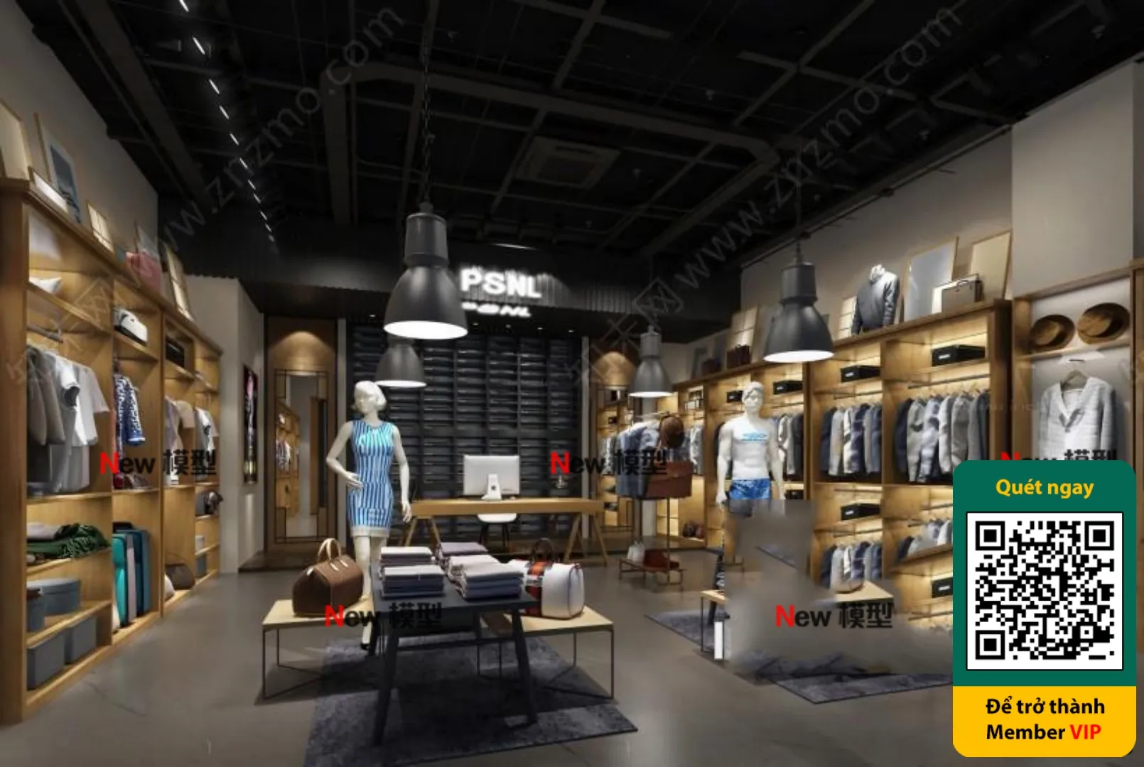 CLOTHING STORE - VRAY / CORONA - 3D MODEL - 6265