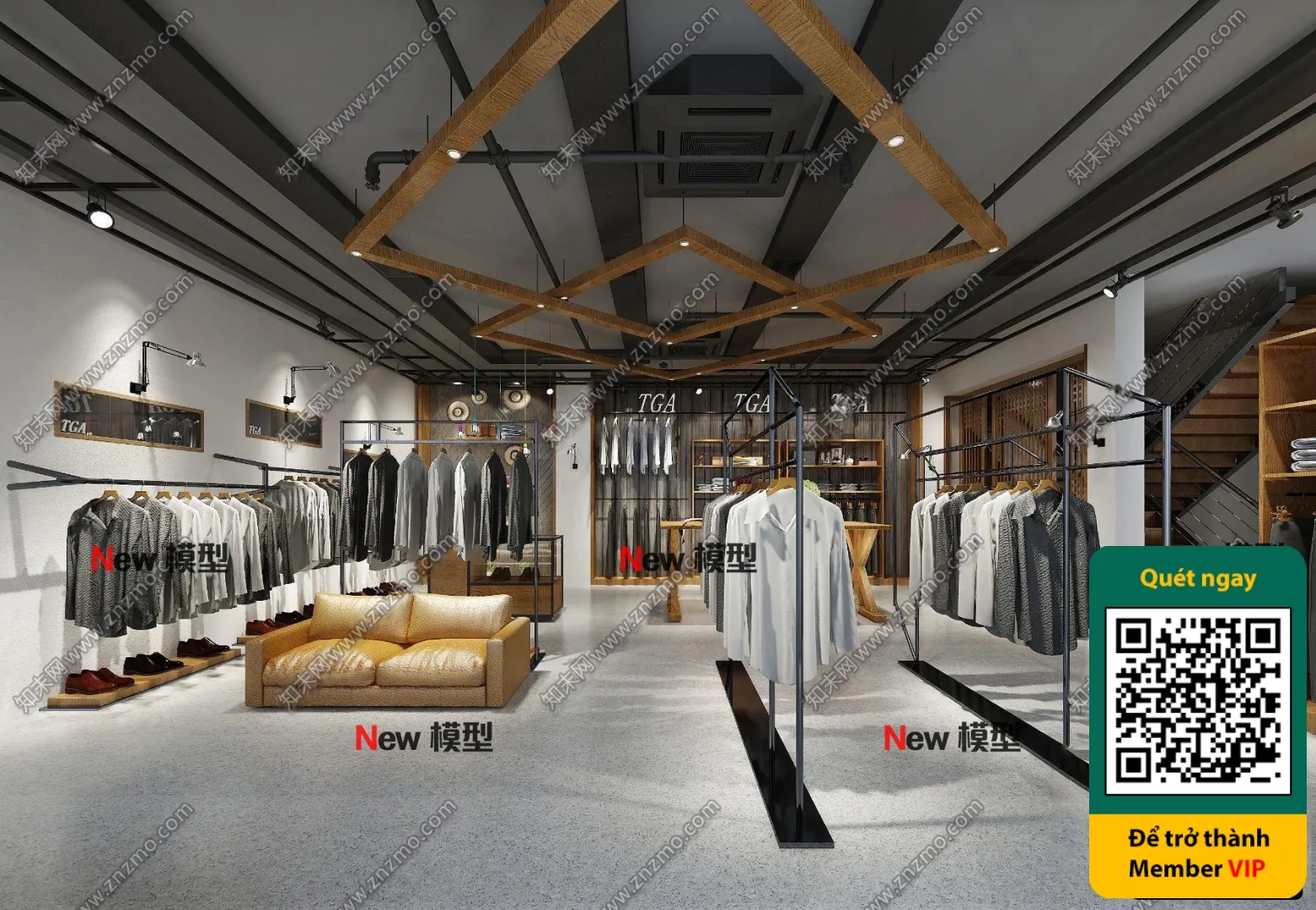 CLOTHING STORE - VRAY / CORONA - 3D MODEL - 6271