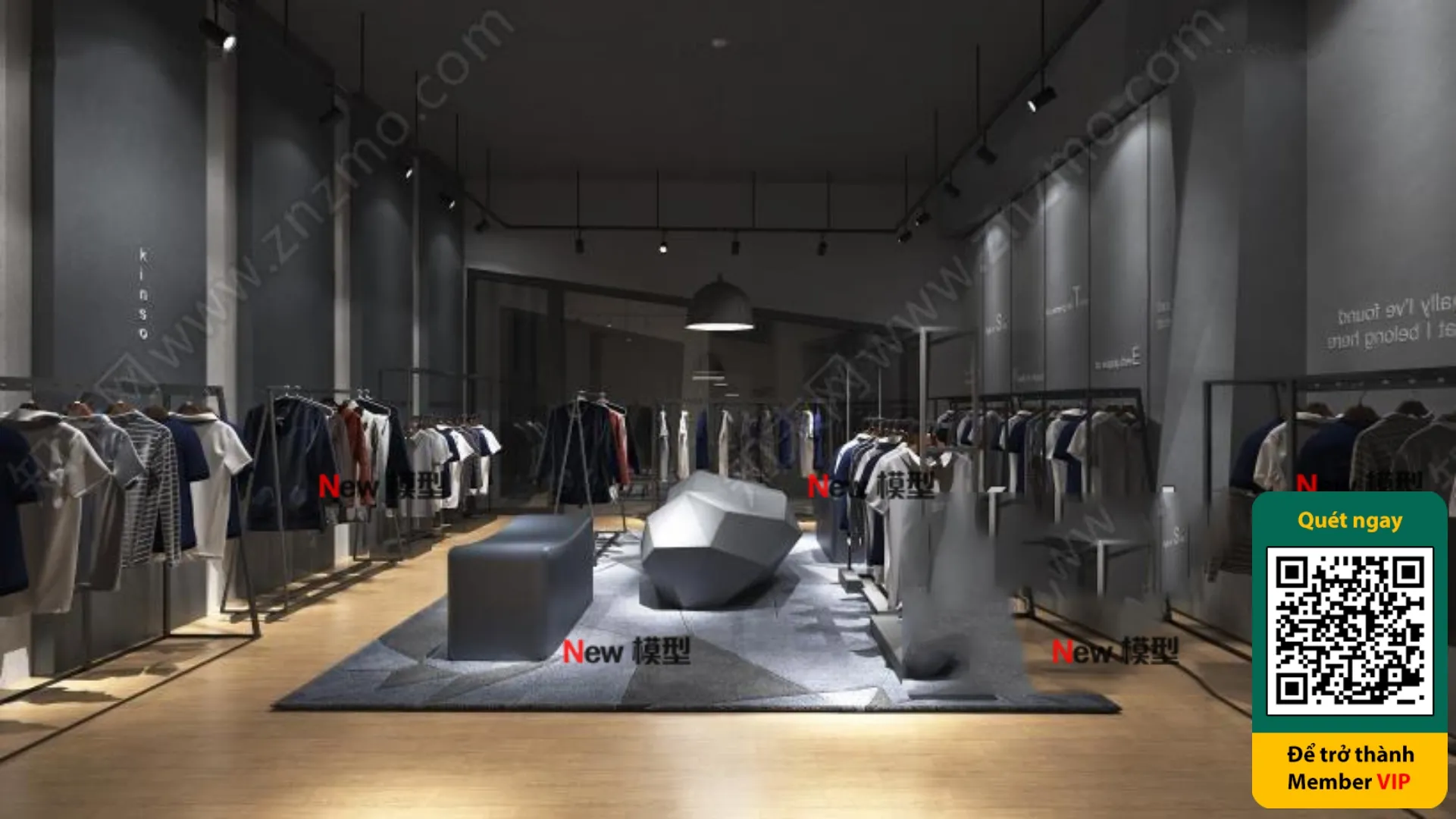 CLOTHING STORE - VRAY / CORONA - 3D MODEL - 6272