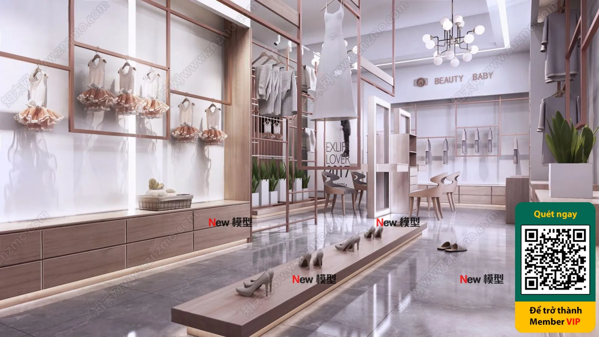 CLOTHING STORE - VRAY / CORONA - 3D MODEL - 6274