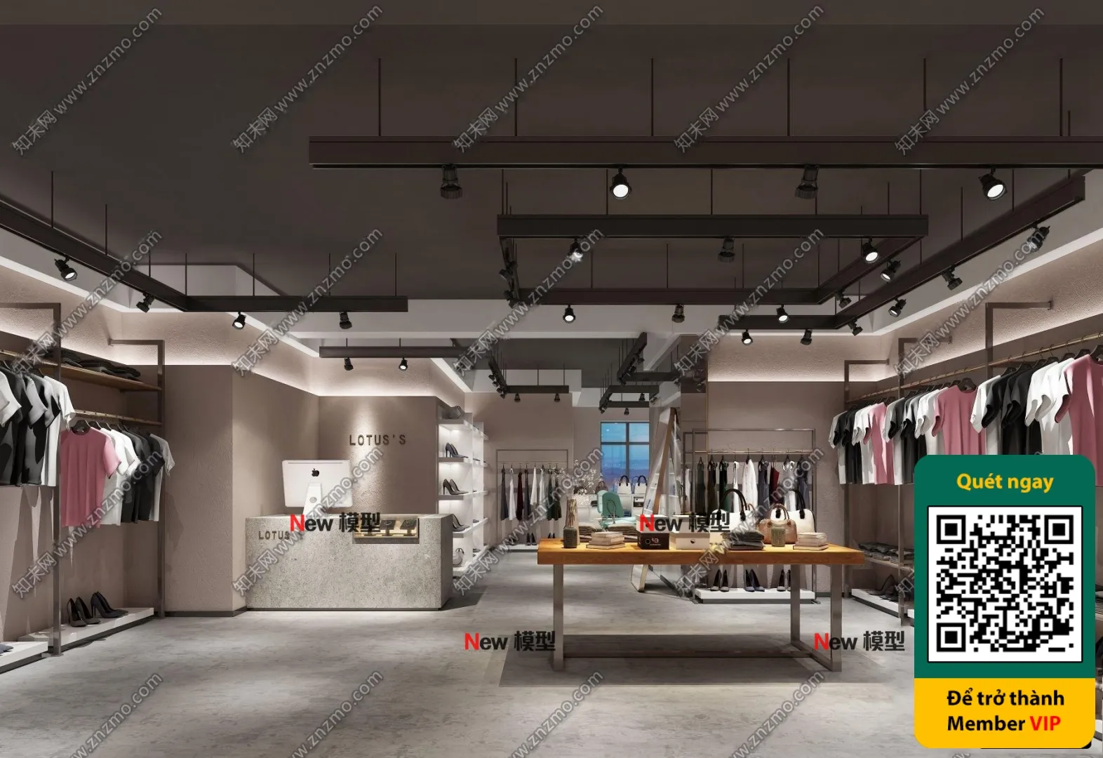 CLOTHING STORE - VRAY / CORONA - 3D MODEL - 6275