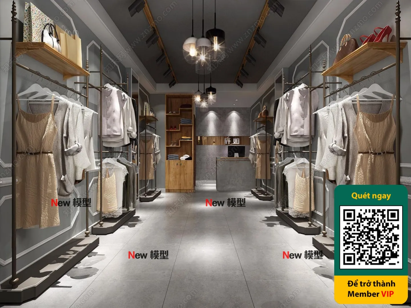 CLOTHING STORE - VRAY / CORONA - 3D MODEL - 6279