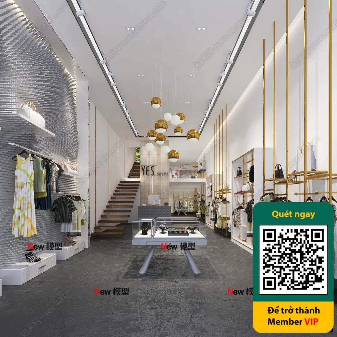 CLOTHING STORE - VRAY / CORONA - 3D MODEL - 6280