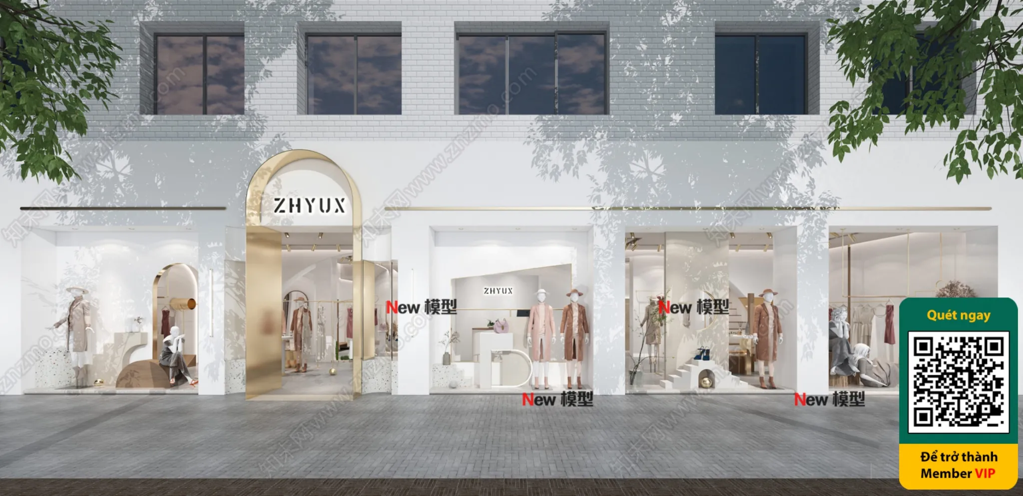 CLOTHING STORE - VRAY / CORONA - 3D MODEL - 6284