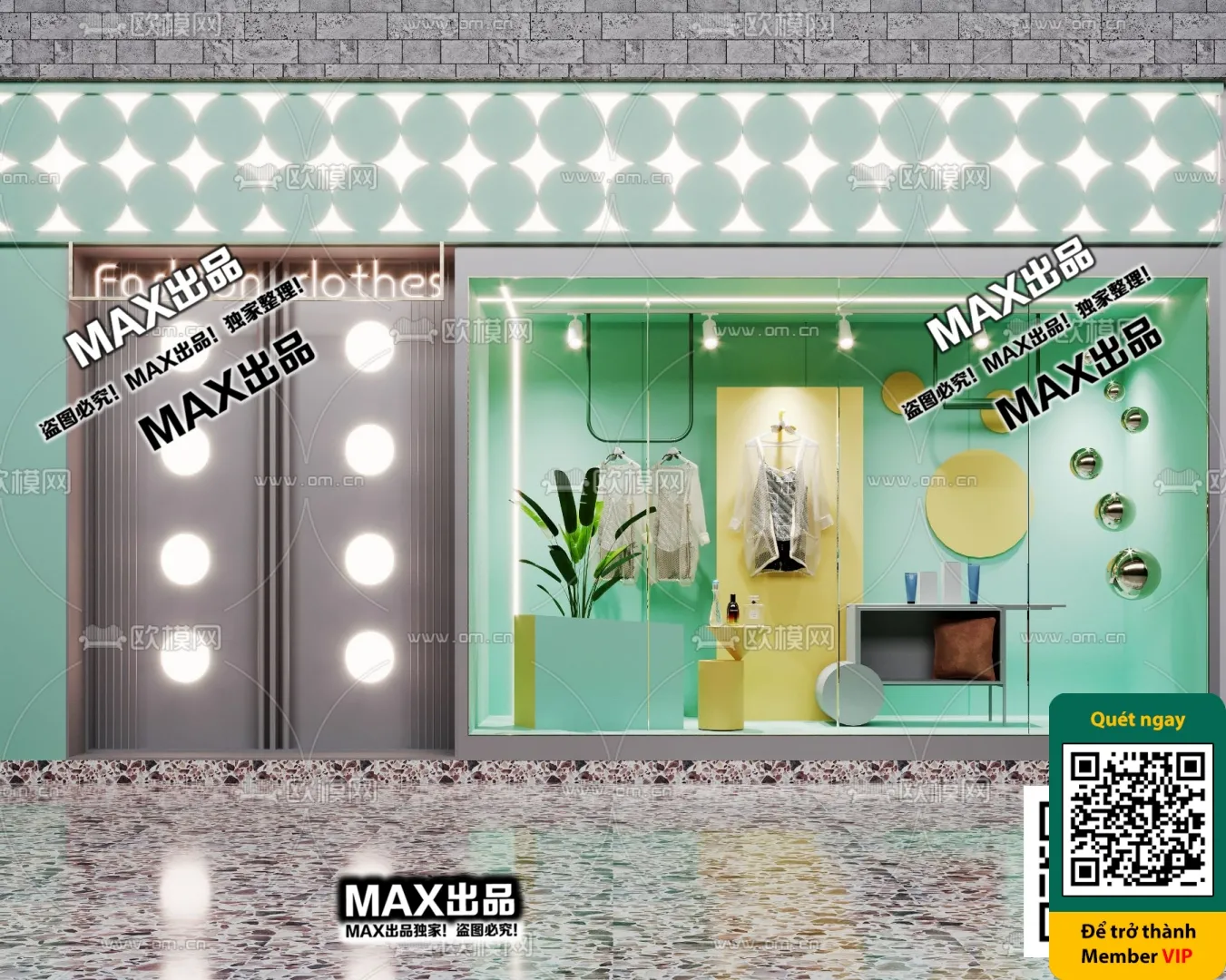 CLOTHING STORE - VRAY / CORONA - 3D MODEL - 6285