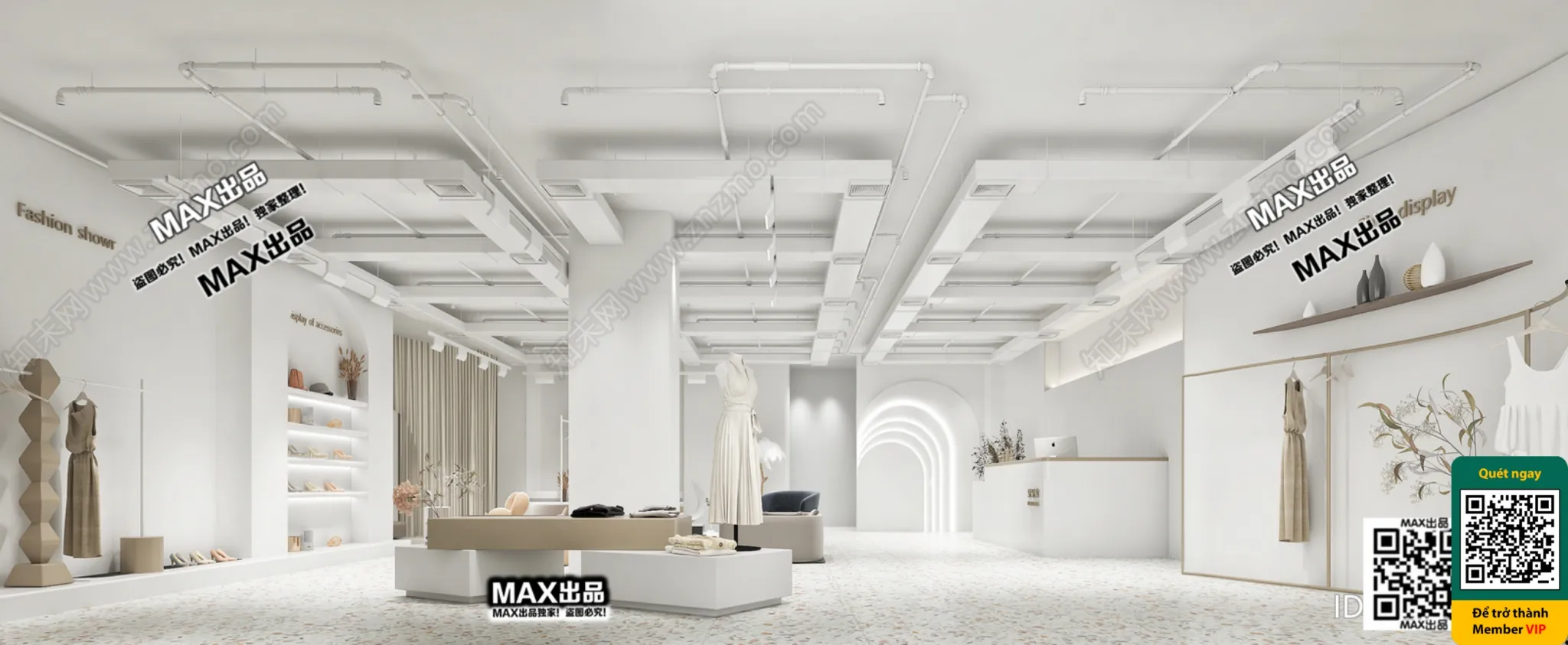 CLOTHING STORE - VRAY / CORONA - 3D MODEL - 6286