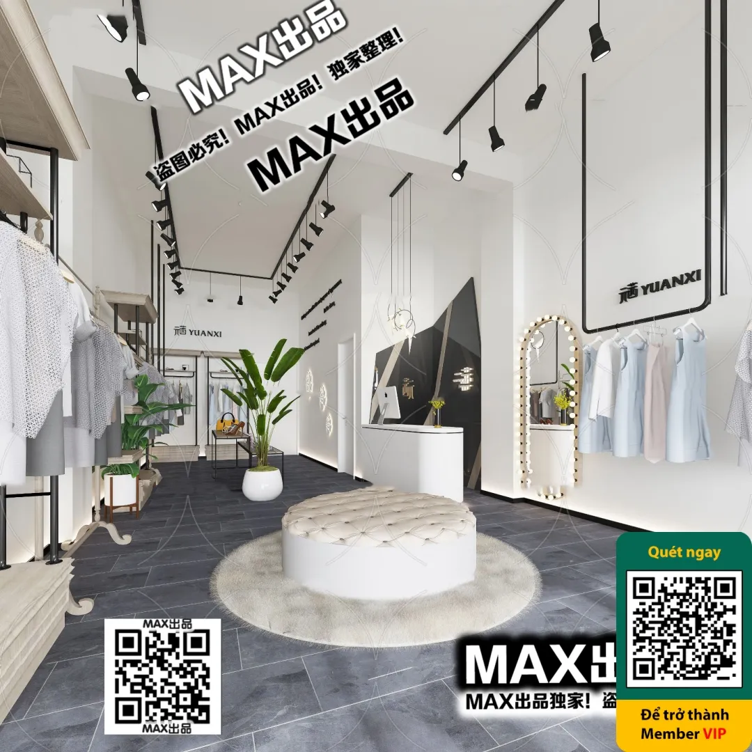CLOTHING STORE - VRAY / CORONA - 3D MODEL - 6291