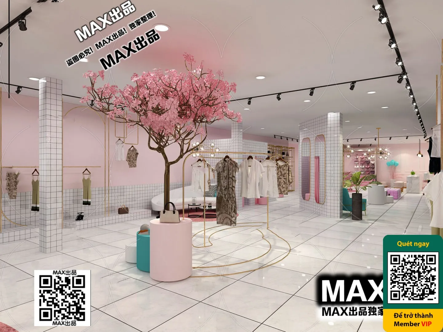 CLOTHING STORE - VRAY / CORONA - 3D MODEL - 6295