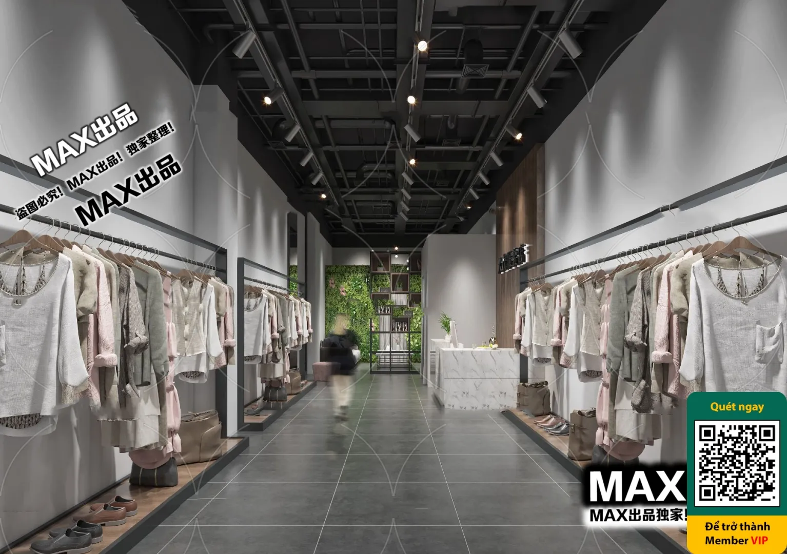 CLOTHING STORE - VRAY / CORONA - 3D MODEL - 6296