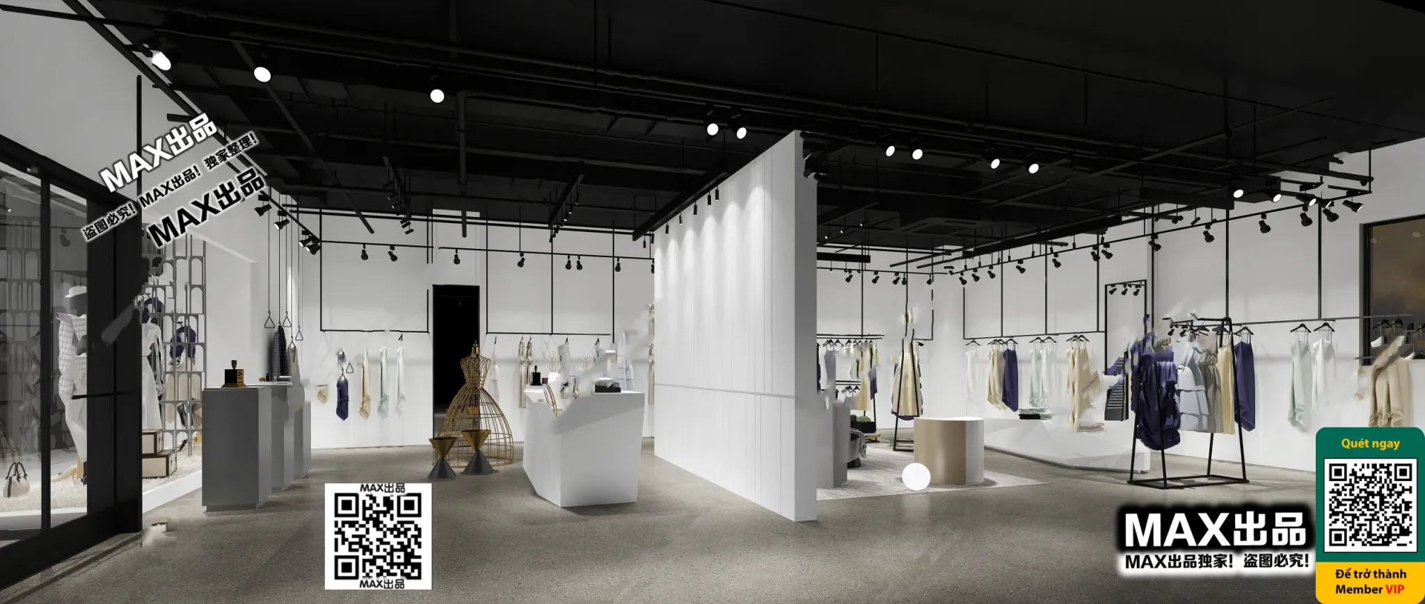 CLOTHING STORE - VRAY / CORONA - 3D MODEL - 6300