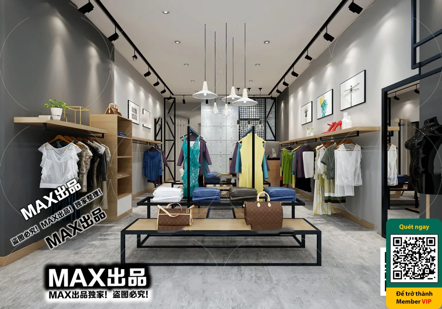 CLOTHING STORE - VRAY / CORONA - 3D MODEL - 6303