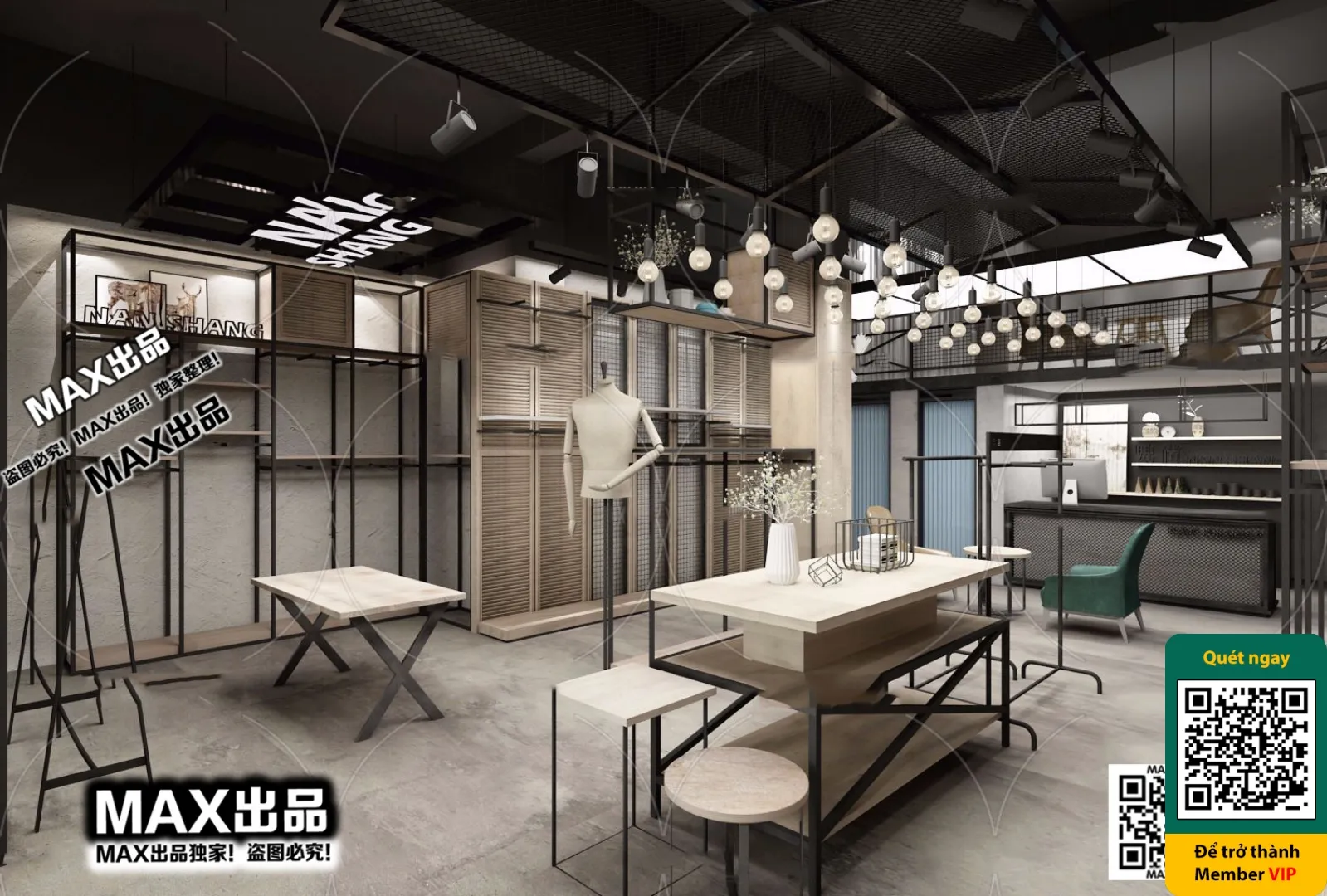 CLOTHING STORE - VRAY / CORONA - 3D MODEL - 6313