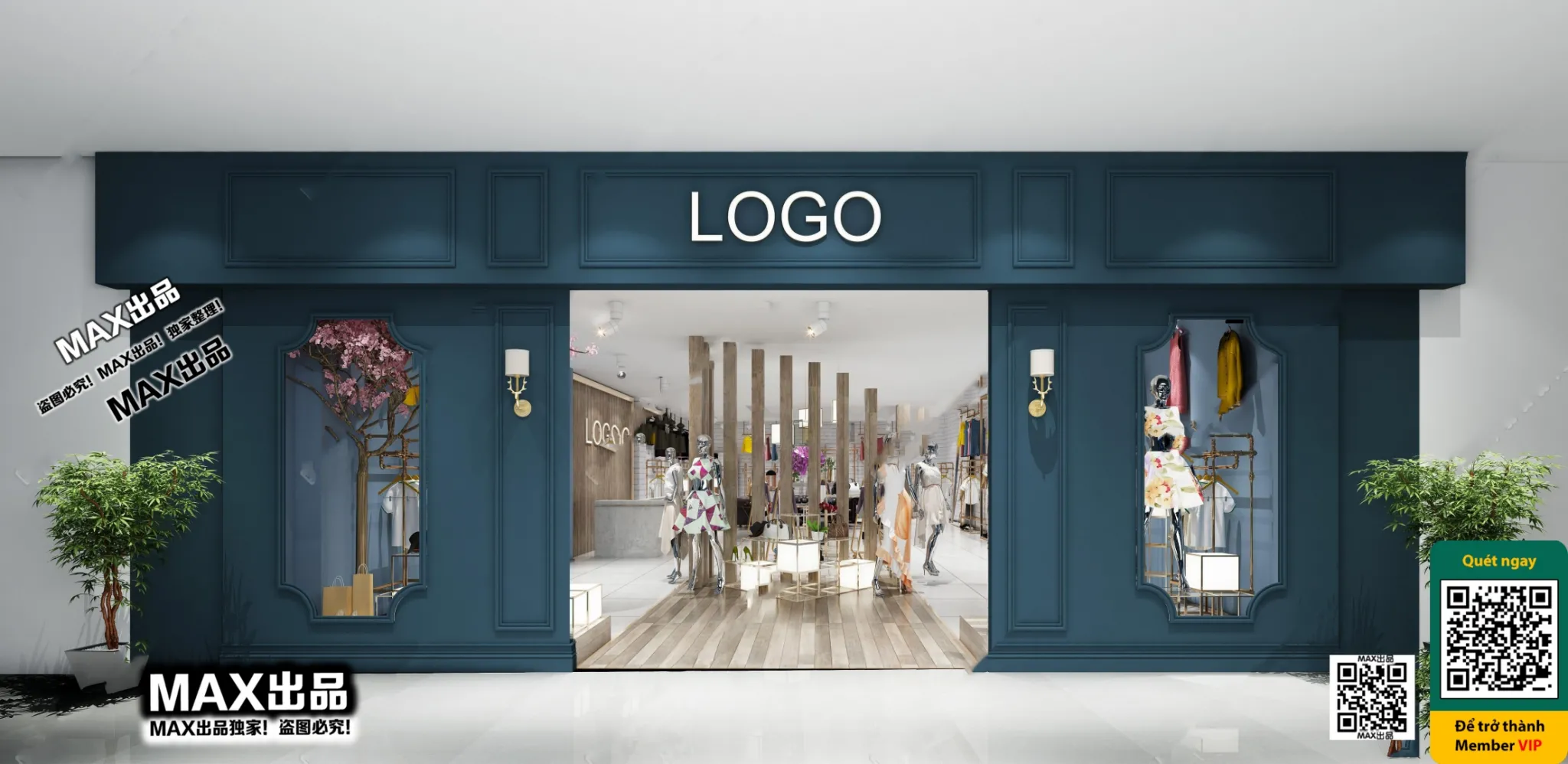 CLOTHING STORE - VRAY / CORONA - 3D MODEL - 6315