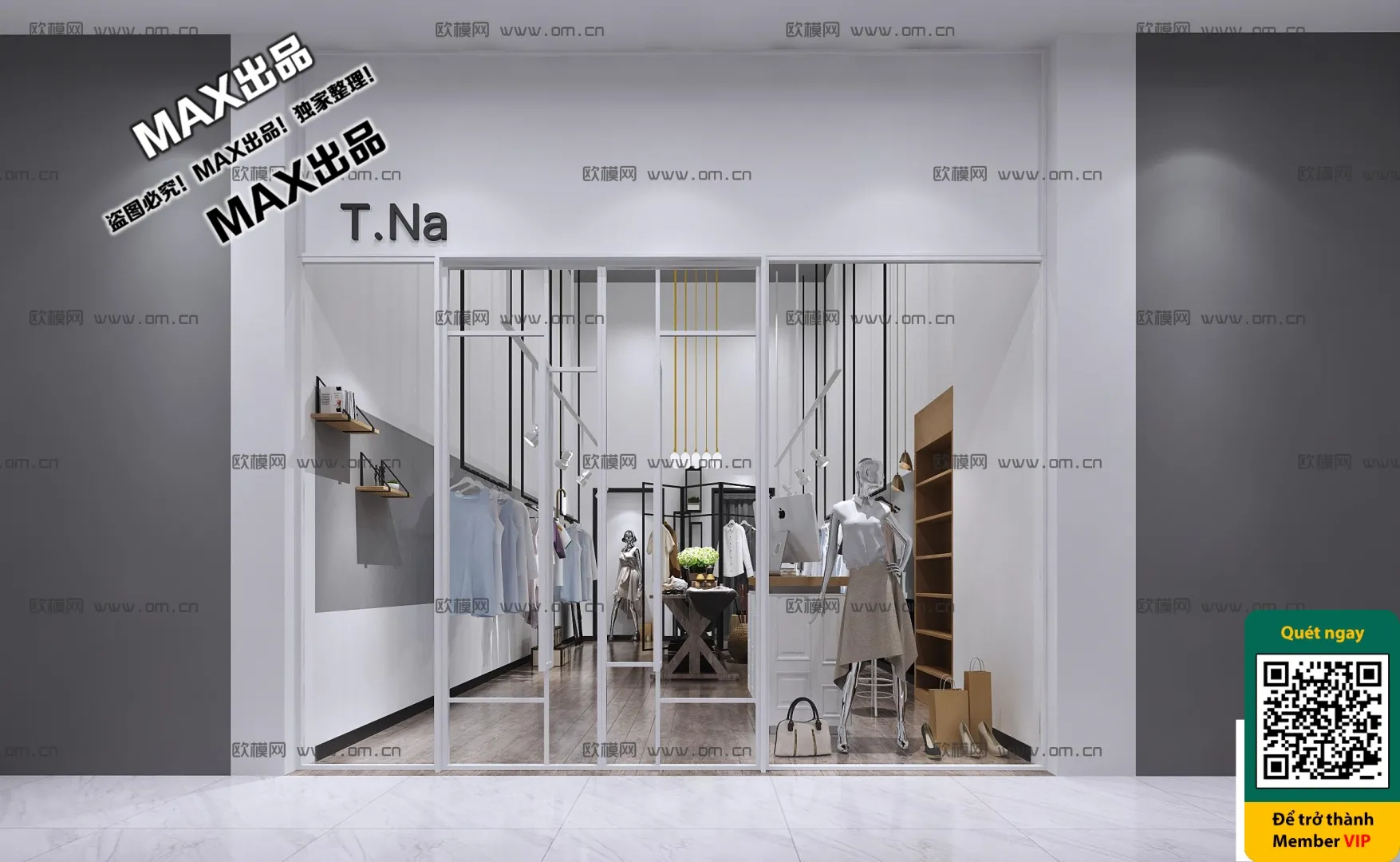 CLOTHING STORE - VRAY / CORONA - 3D MODEL - 6317