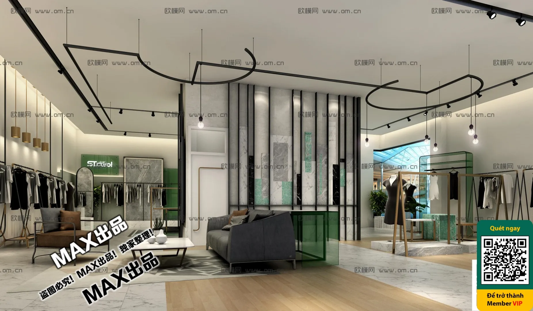 CLOTHING STORE - VRAY / CORONA - 3D MODEL - 6318