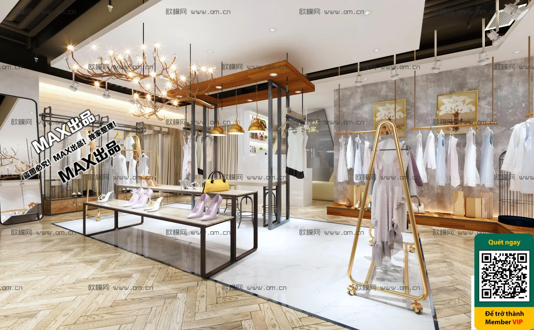 CLOTHING STORE - VRAY / CORONA - 3D MODEL - 6320