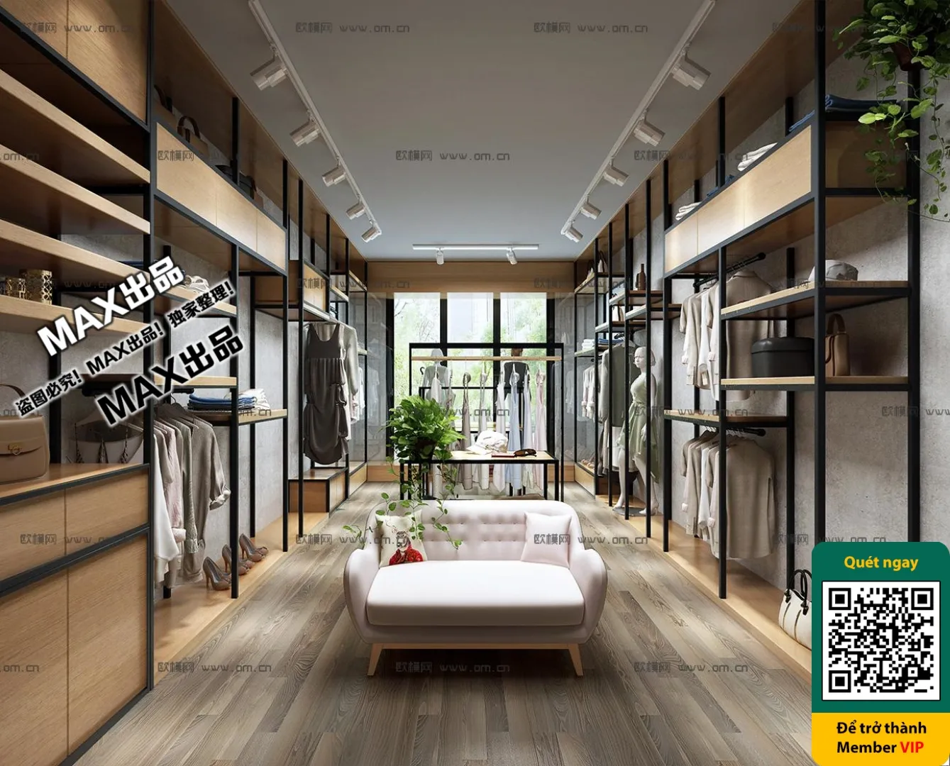 CLOTHING STORE - VRAY / CORONA - 3D MODEL - 6321