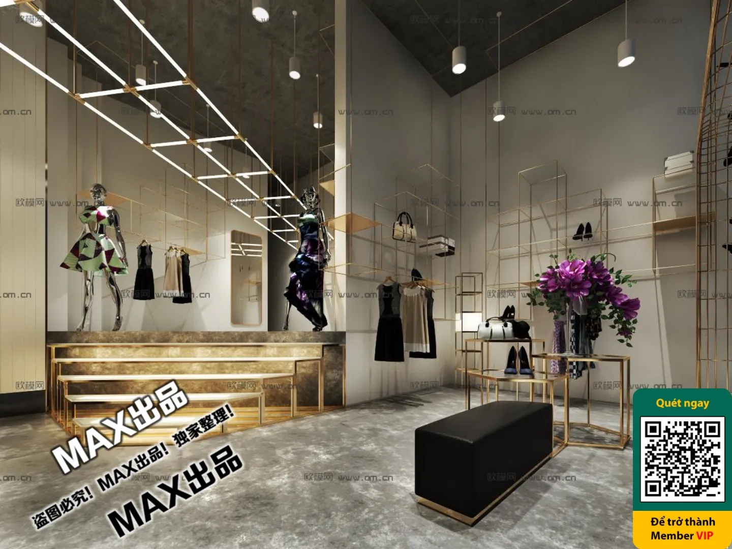 CLOTHING STORE - VRAY / CORONA - 3D MODEL - 6322