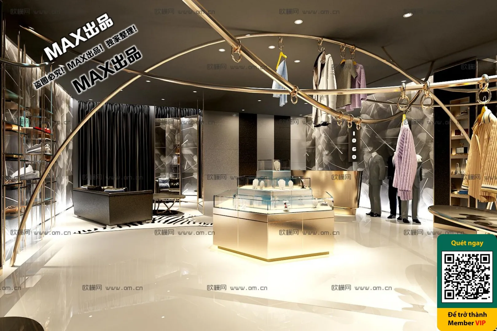 CLOTHING STORE - VRAY / CORONA - 3D MODEL - 6325