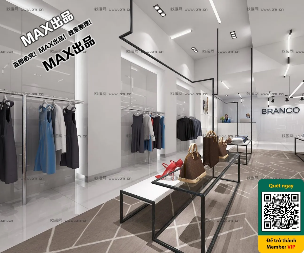 CLOTHING STORE - VRAY / CORONA - 3D MODEL - 6328