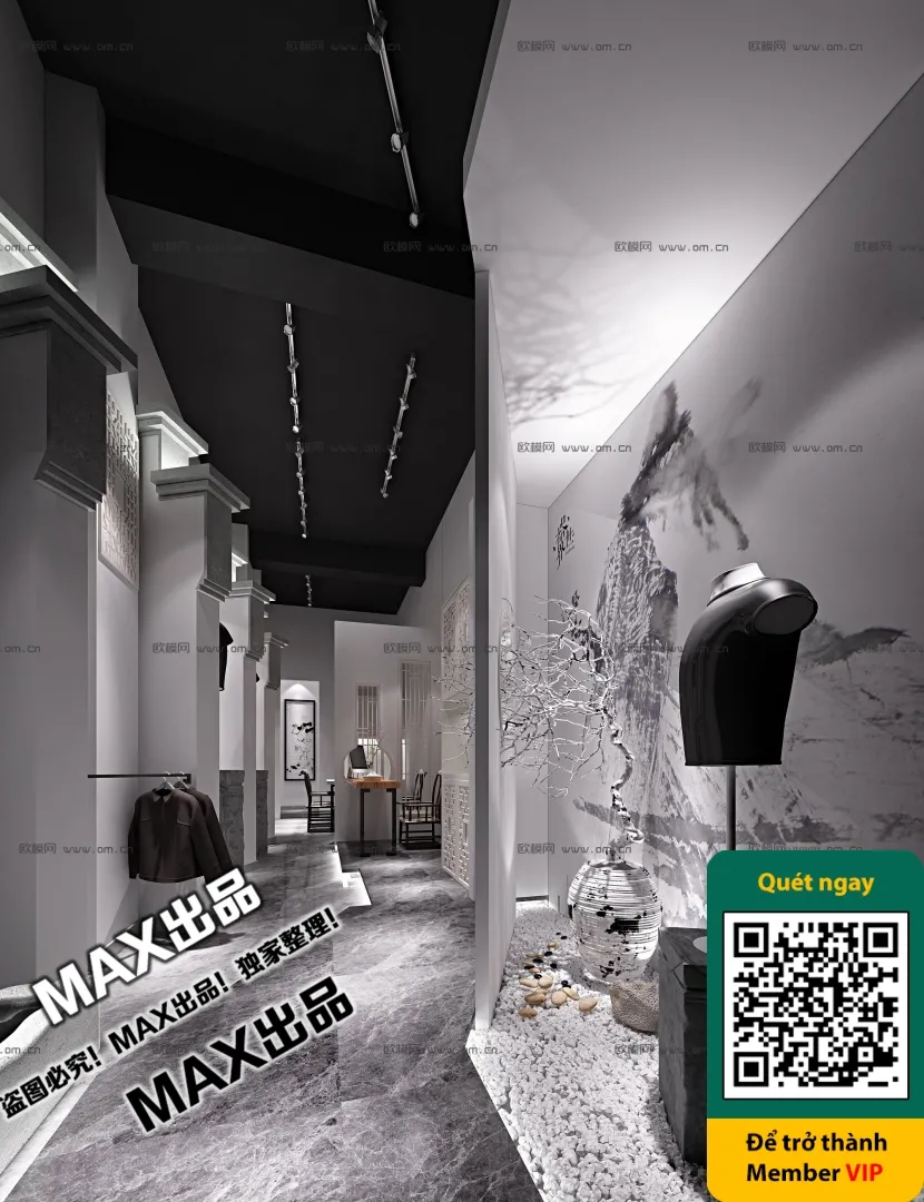 CLOTHING STORE - VRAY / CORONA - 3D MODEL - 6332