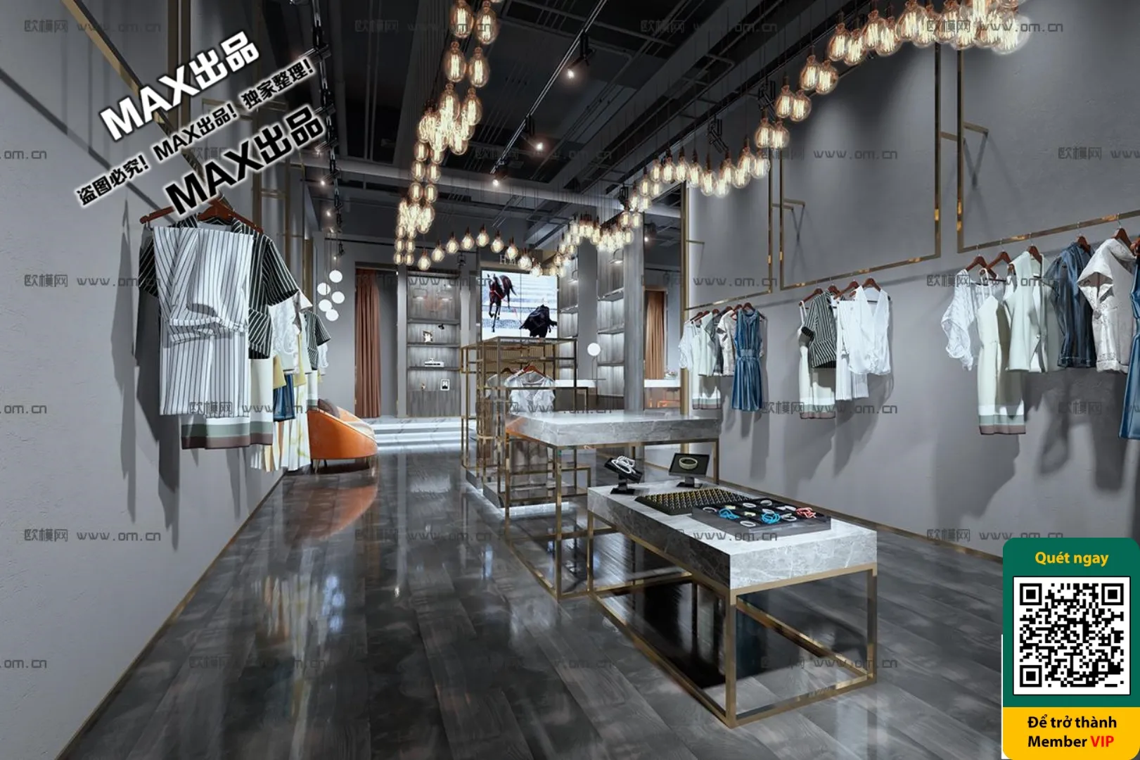 CLOTHING STORE - VRAY / CORONA - 3D MODEL - 6341