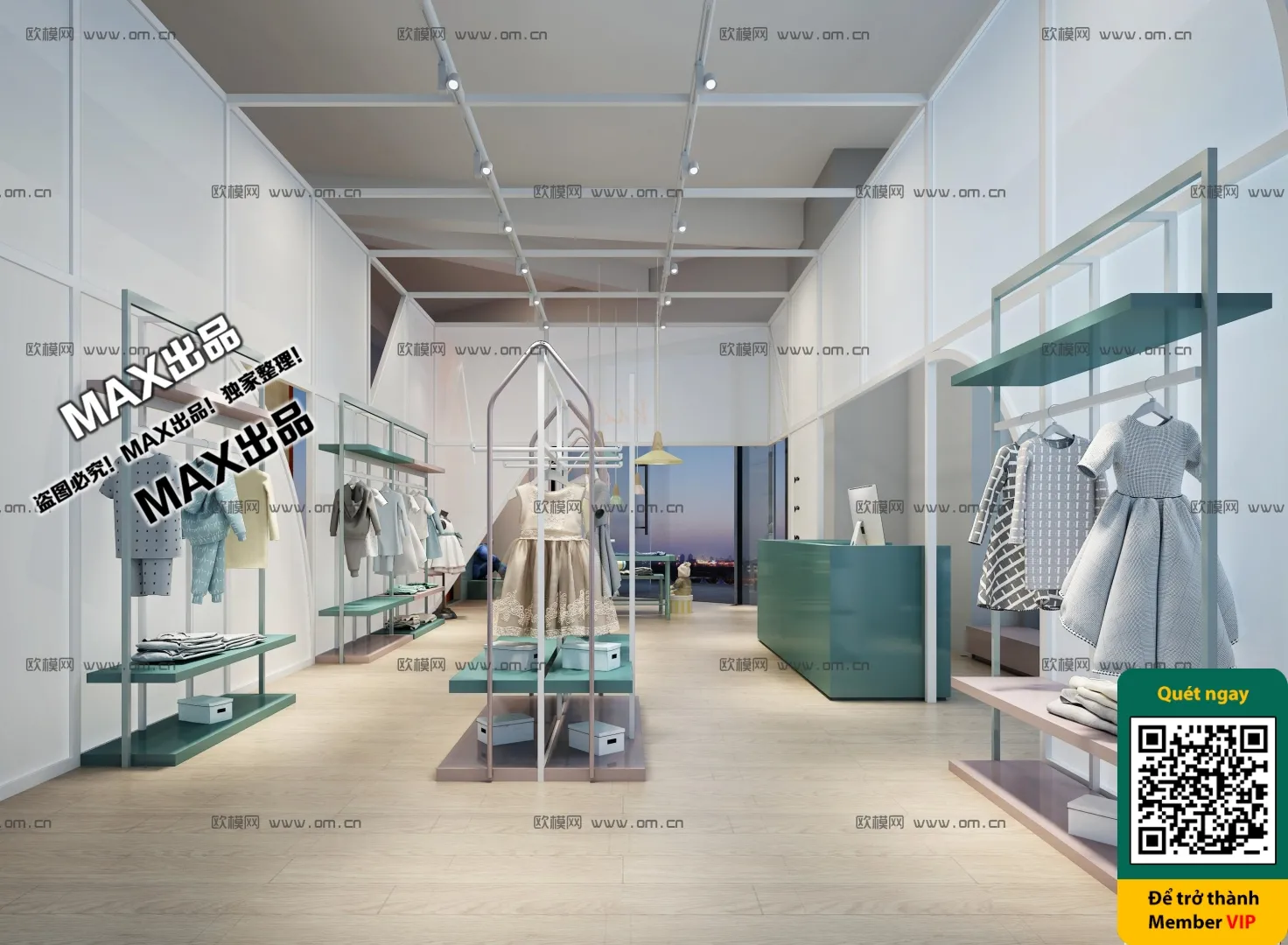 CLOTHING STORE - VRAY / CORONA - 3D MODEL - 6344