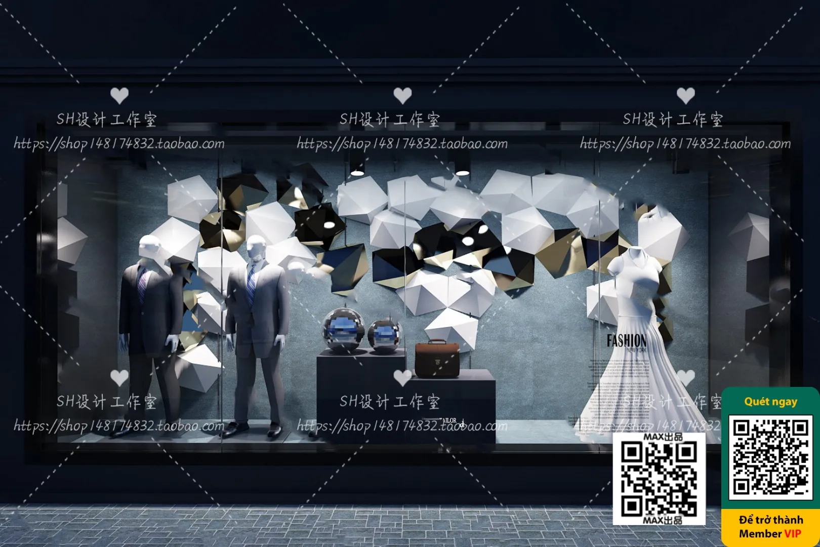 CLOTHING STORE - VRAY / CORONA - 3D MODEL - 6371