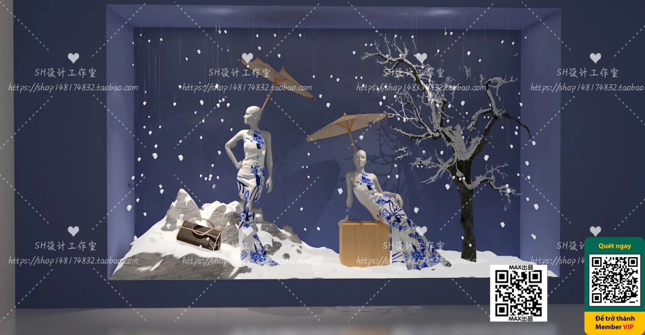 CLOTHING STORE - VRAY / CORONA - 3D MODEL - 6372