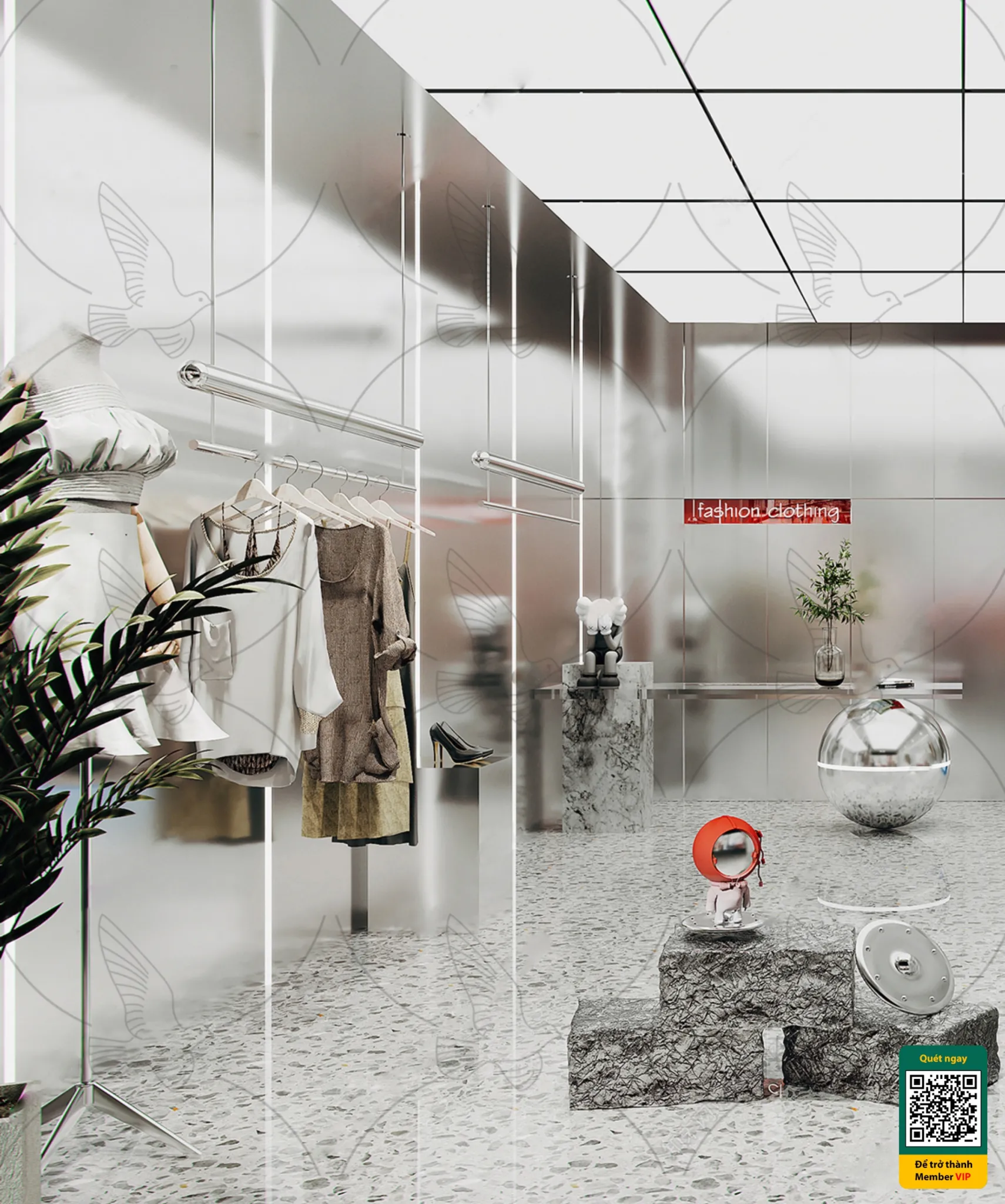 CLOTHING STORE - VRAY / CORONA - 3D MODEL - 6745