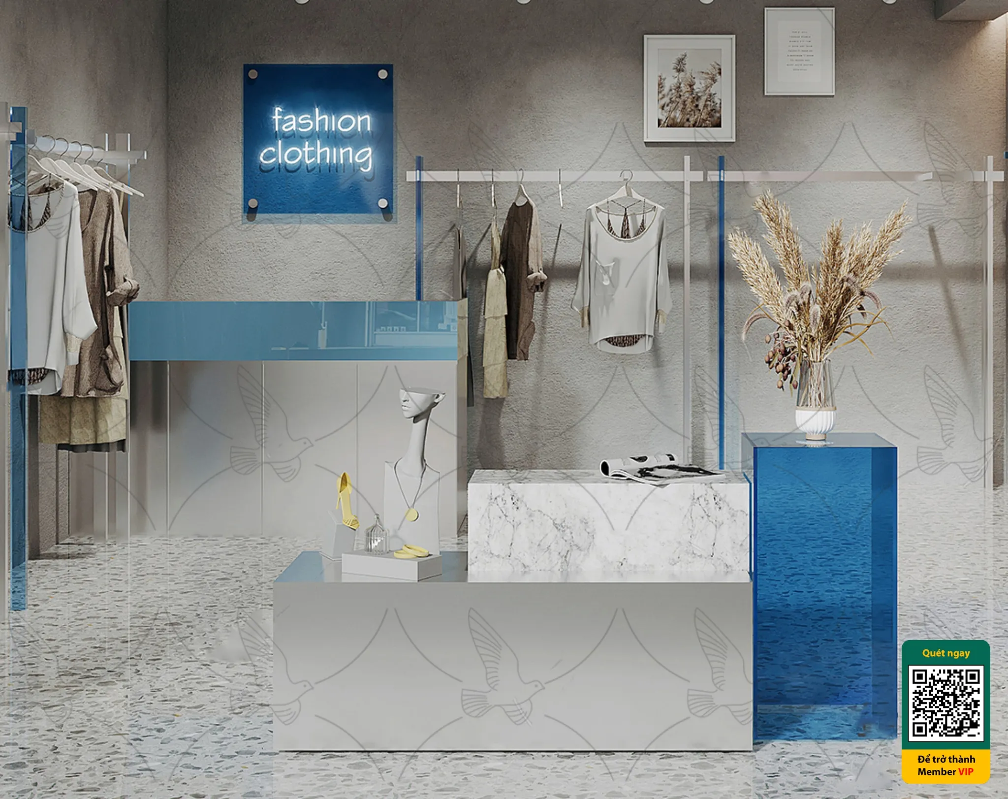 CLOTHING STORE - VRAY / CORONA - 3D MODEL - 6748