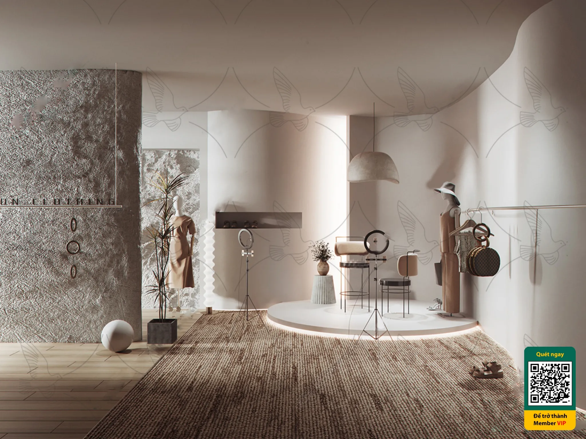 CLOTHING STORE - VRAY / CORONA - 3D MODEL - 6753