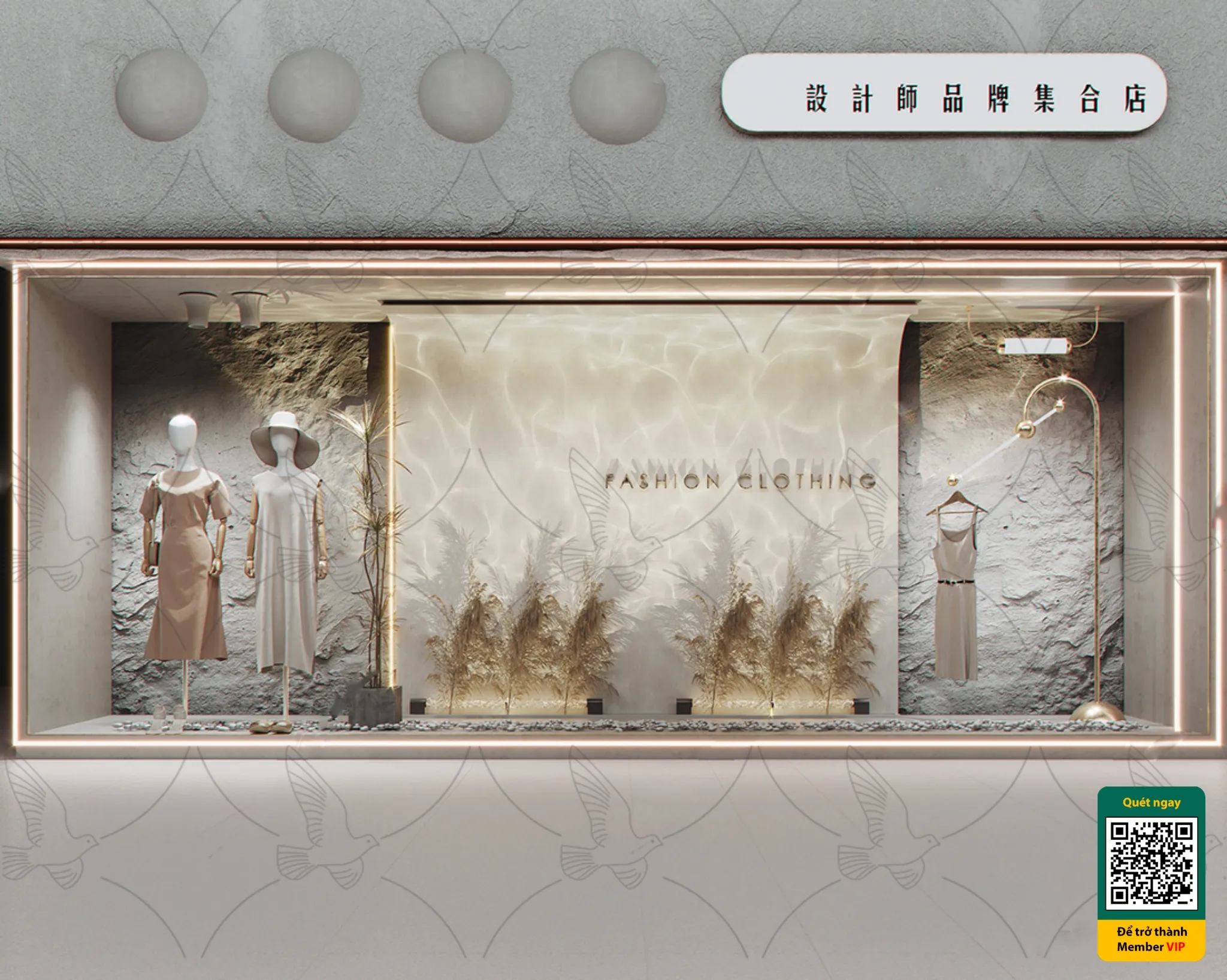 CLOTHING STORE - VRAY / CORONA - 3D MODEL - 6755