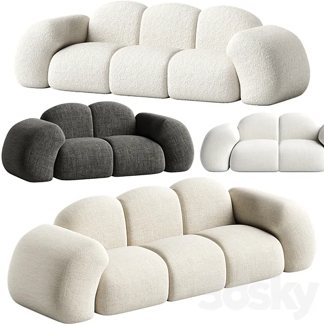Cloud Shaped Sofa Feel Ultimate Comfort 3D Model
