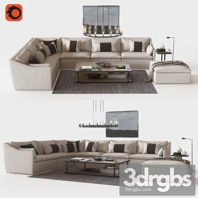 Cloud Slope Arm Modular Collection 3D Model Free