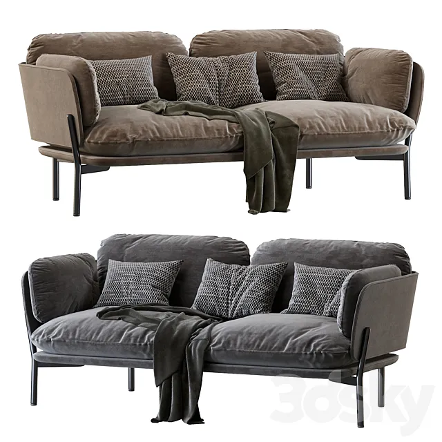 Cloud Two Seater LN2 desert stone by & TRADITION 3D Model