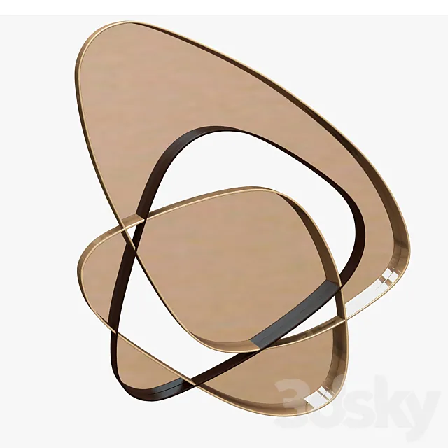 Clouds Bronze Mirror 3D Model