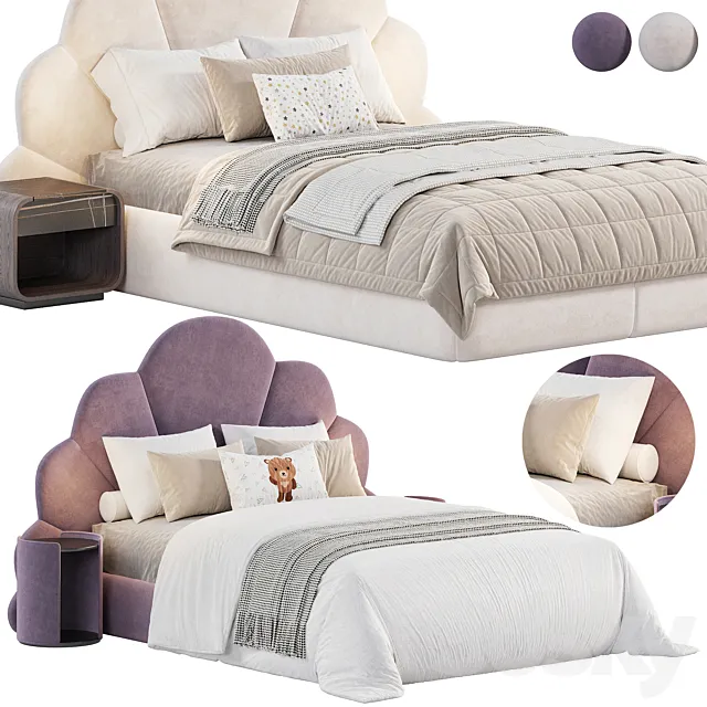 Cloudy Bed by The Highwall 3D Model