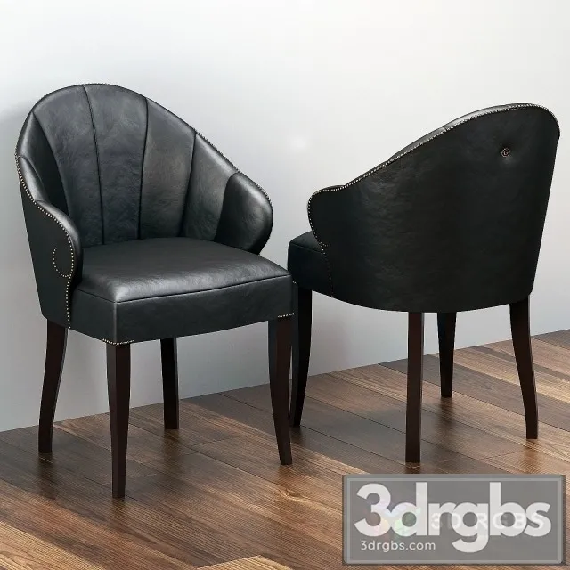 Cloves S07 Leather Black Chair 3D Model Free