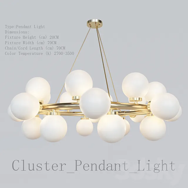 Cluster_Pendant_Light 3D Model